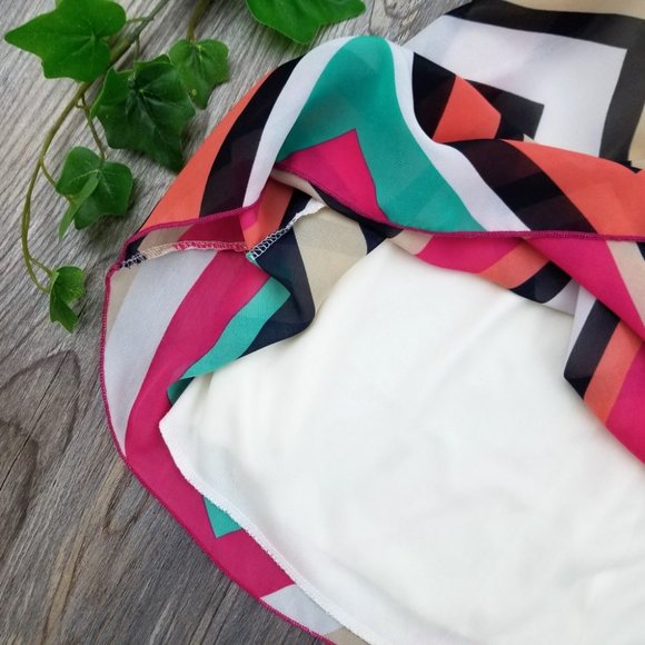 Body Central Chevron Ruffle Strapless Tunic Top - Picture 8 of 10